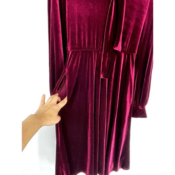 Black Halo Red Velvet Ruby Dress Size 12 - Picture 6 of 9